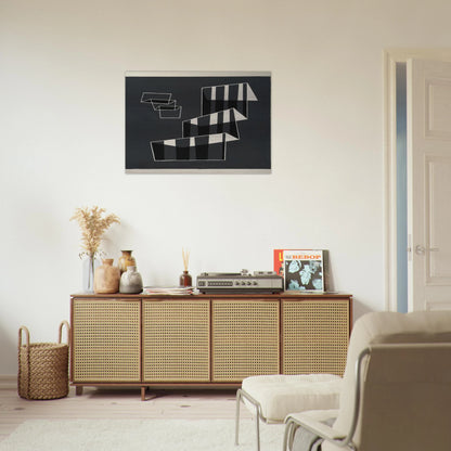 STEPS 1932 - Josef Albers Brushed Aluminum Print - 70x100 cm / 28x40 inches | Josef Albers Aluminum Print | Josef Albers Prints