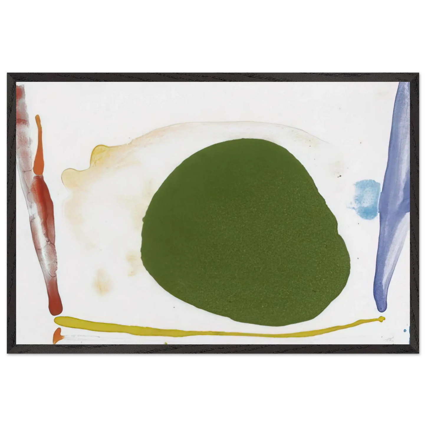 Helen Frankenthaler - Thanksgiving Day - 1973 Wall art - A2 (42 x 59.4  cm) - Premium Wooden Framed Poster With Fine Art Paper - Black frame