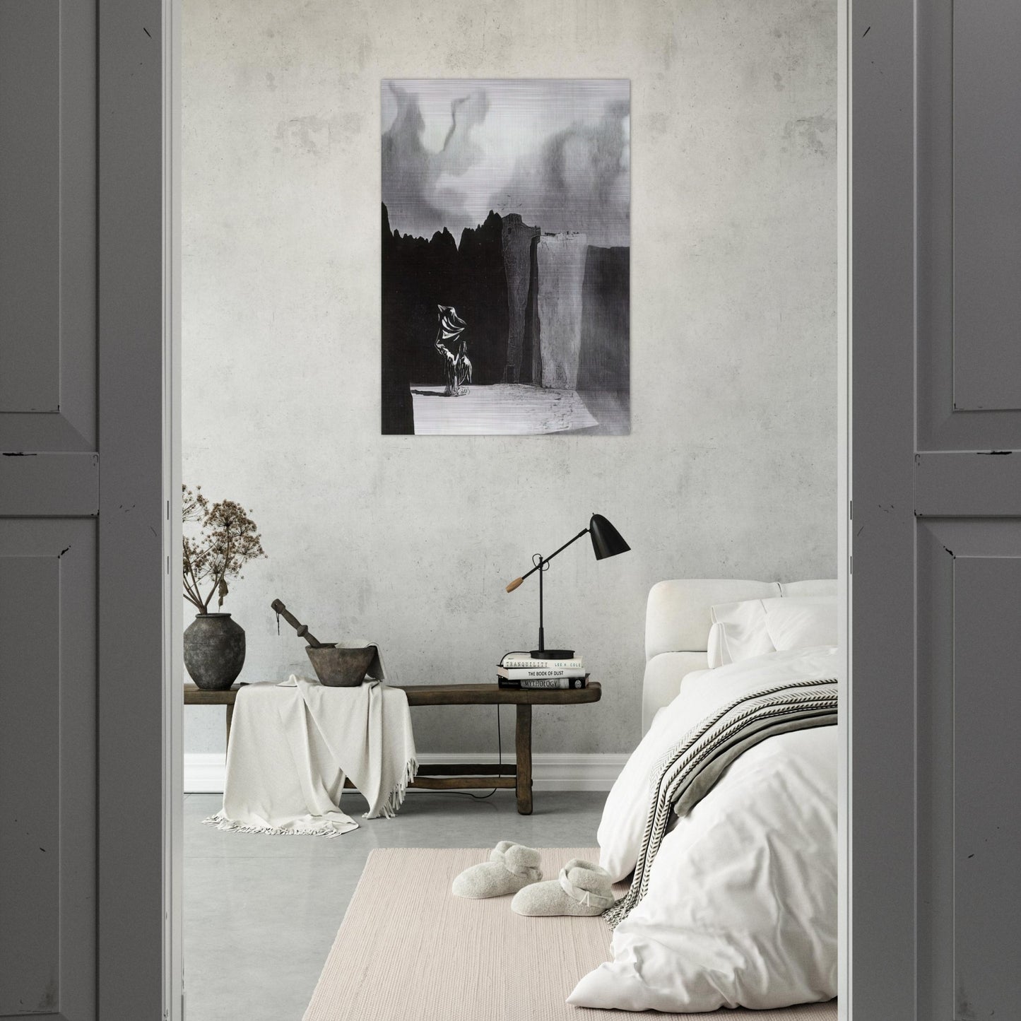 WEST SIDE OF THE ISLE OF THE DEAD - Salvador Dali Brushed Aluminum Print - 70x100 cm / 28x40 inches | Salvador Dali Aluminum Print | Salvador Dali Prints