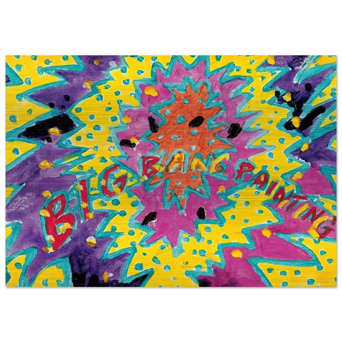 Big Bang Painting - 1988 - Paul Thek Brushed Aluminum Print - 70x100 cm / 28x40 inches | Paul Thek Aluminum Print | Paul Thek Prints