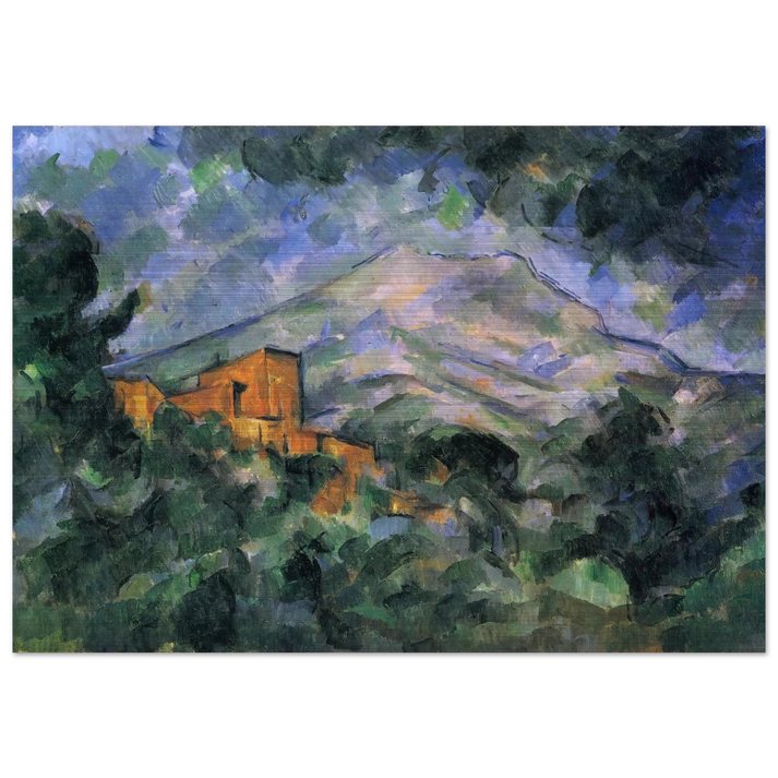 Montagne Sainte-Victoire and the Black Chateau - Paul Cézanne Brushed Aluminum Print - 70x100 cm / 28x40 inches | Paul Cézanne Aluminum Print | Paul Cézanne Prints