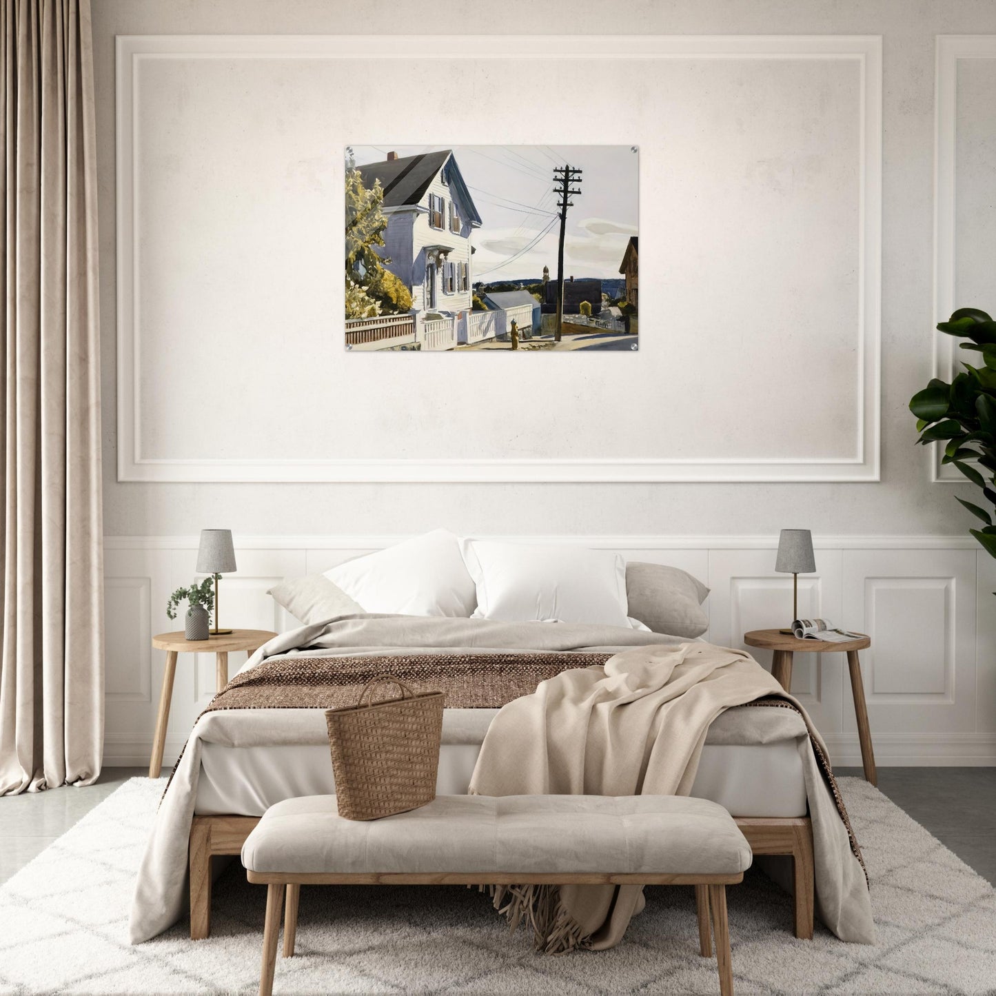 Adam s House - Edward Hopper Acrylic Print - 70x100 cm / 28x40″ inches | Edward Hopper Wall Art | Edward Hopper Prints