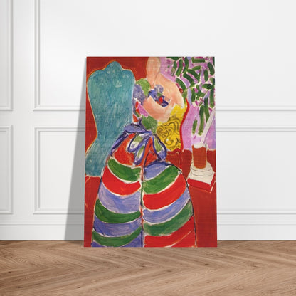 THE STRIPED DRESS 1938 - Henri Matisse Brushed Aluminum Print - 70x100 cm / 28x40 inches | Henri Matisse Aluminum Print | Henri Matisse Prints