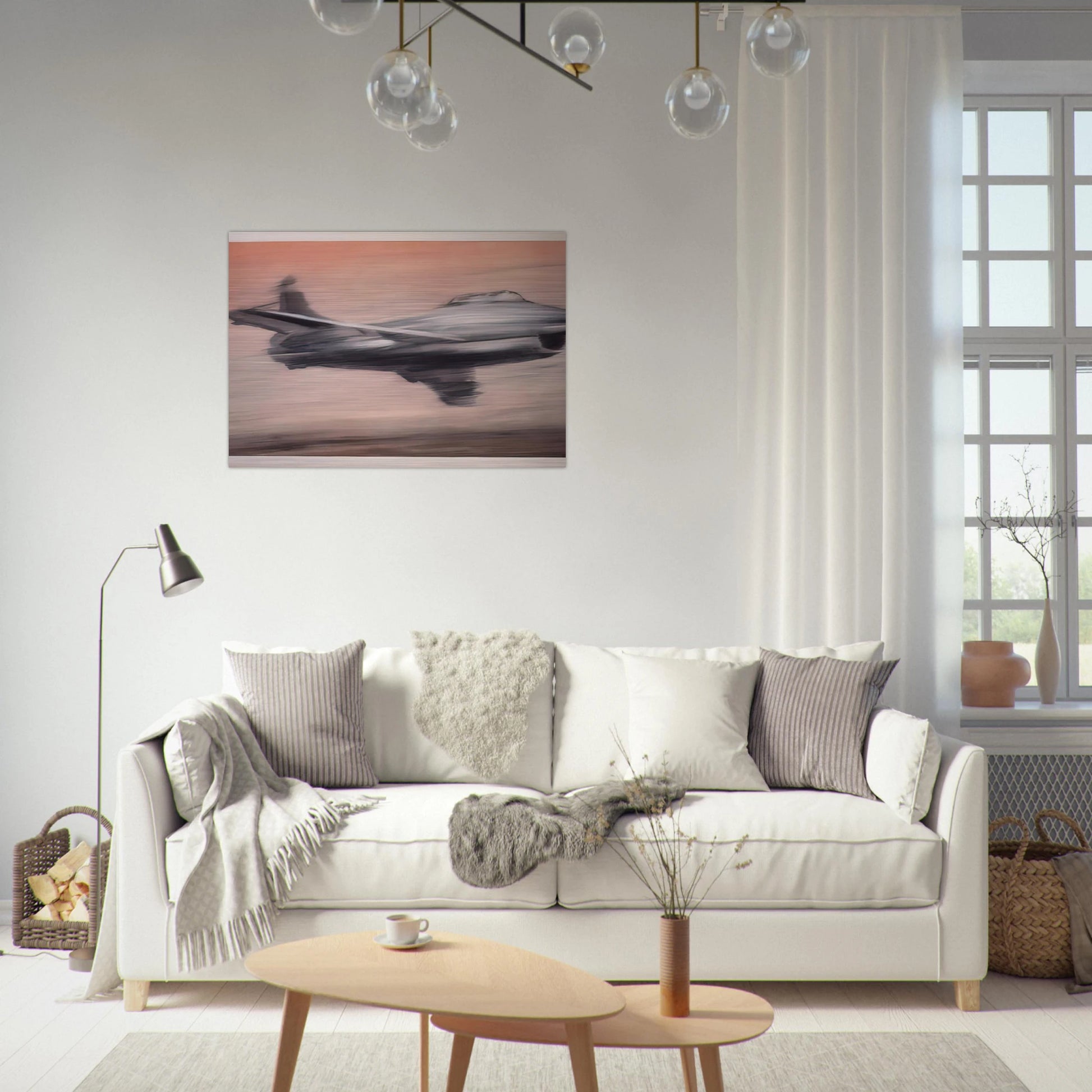 JET FIGHTER 1963 - Gerhard Richter Brushed Aluminum Print - 70x100 cm / 28x40 inches | Gerhard Richter Aluminum Print | Gerhard Richter Prints