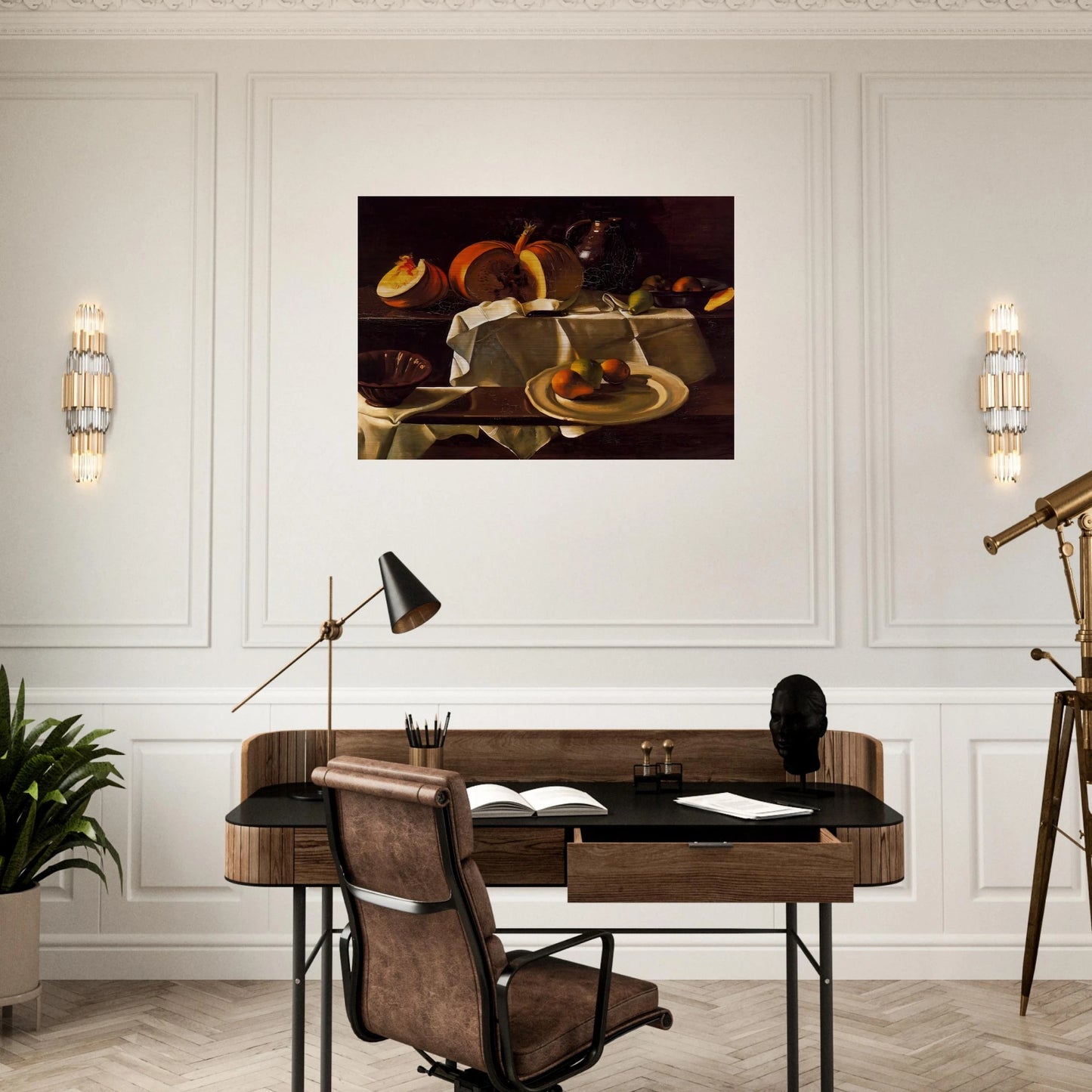 THE STILL LIFE WITH PUMPKIN 1939 - Andre Derain Brushed Aluminum Print - 70x100 cm / 28x40 inches | Andre Derain Aluminum Print | Andre Derain Prints