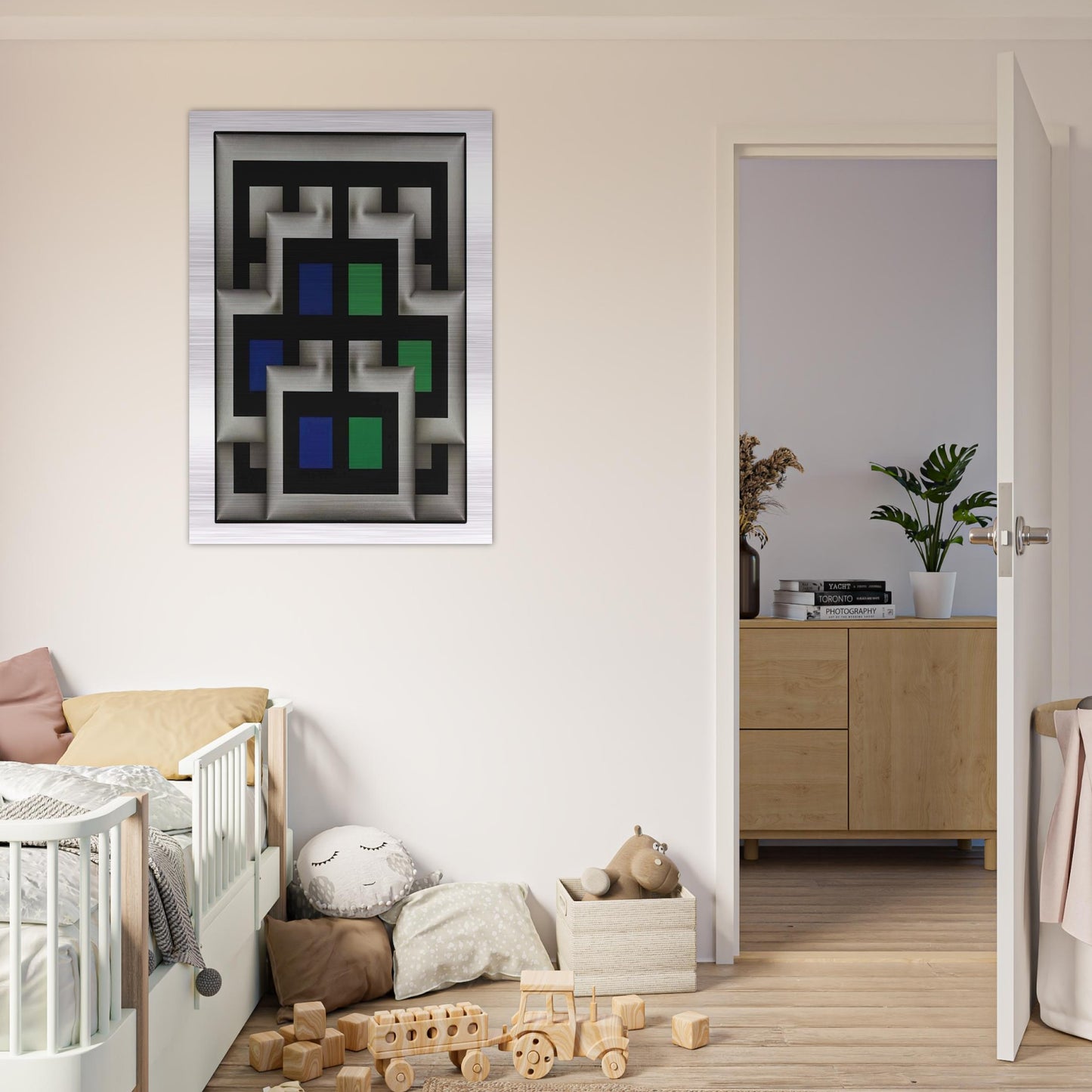 Sararas XX - 1981 - Omar Rayo Brushed Aluminum Print - 70x100 cm / 28x40 inches | Omar Rayo Aluminum Print | Omar Rayo Prints
