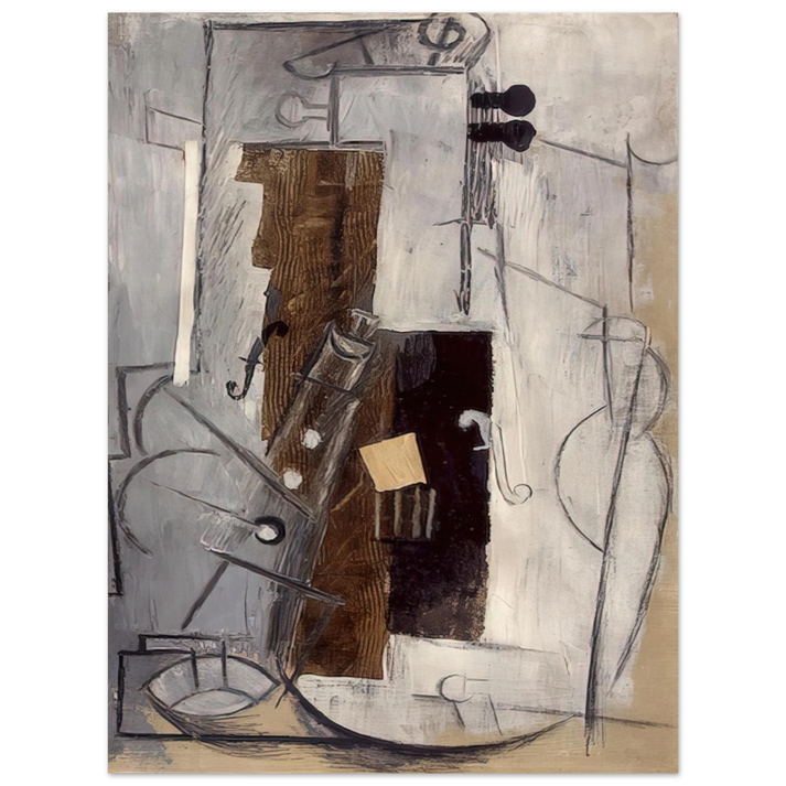 Pablo Picasso - Clarinet and Violin - 1913  75x100 cm / 30x40inches Fine Art Poster