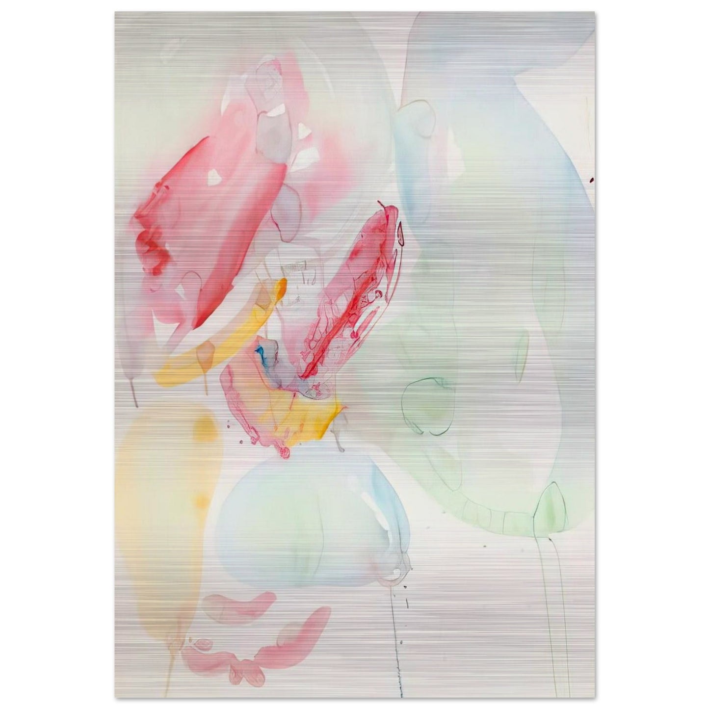 Sketch - Sam Francis Brushed Aluminum Print - 70x100 cm / 28x40 inches | Sam Francis Aluminum Print | Sam Francis Prints