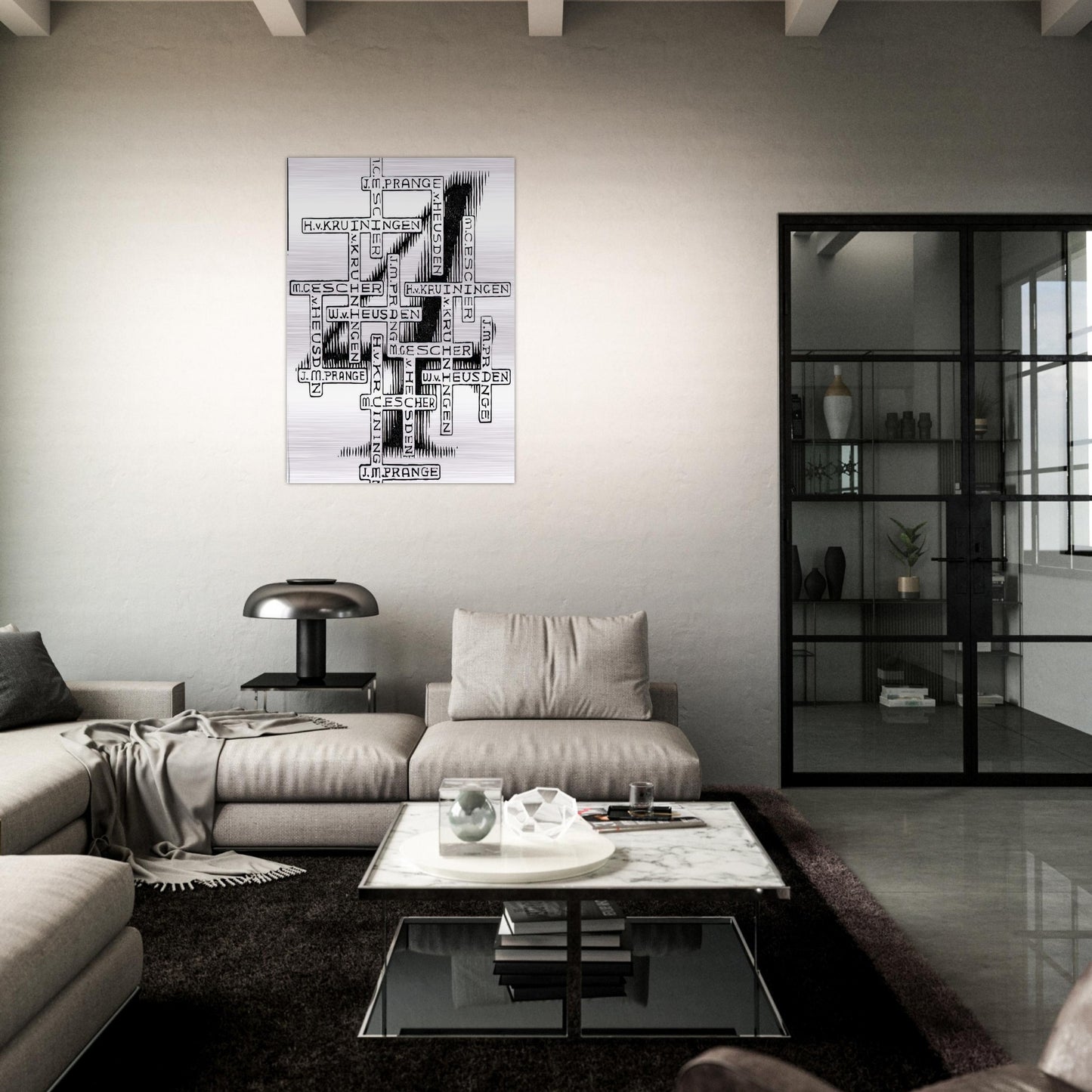 ESCHER (29) - MC Escher Brushed Aluminum Print - 70x100 cm / 28x40 inches | MC Escher Aluminum Print | MC Escher Prints