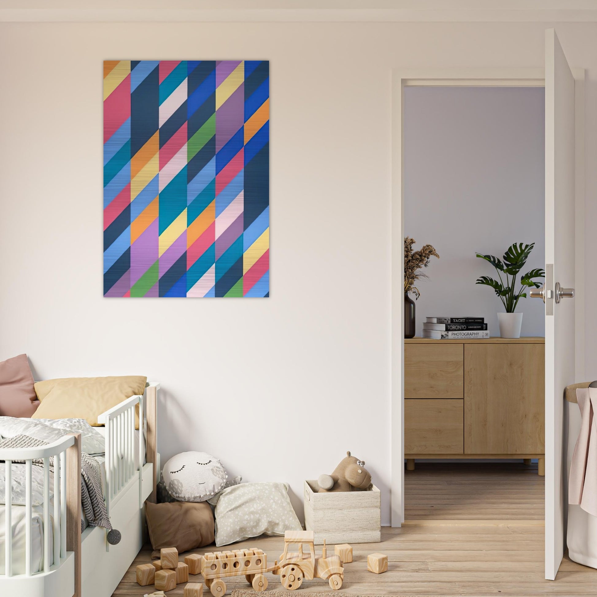 SHADOW PLAY 1990 - Bridget Riley Brushed Aluminum Print - 70x100 cm / 28x40 inches | Bridget Riley Aluminum Print | Bridget Riley Prints