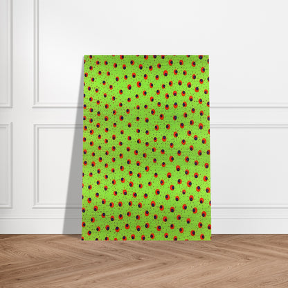FIELDS IN SPRING 1988 - Yayoi Kusama Brushed Aluminum Print - 70x100 cm / 28x40 inches | Yayoi Kusama Aluminum Print | Yayoi Kusama Prints