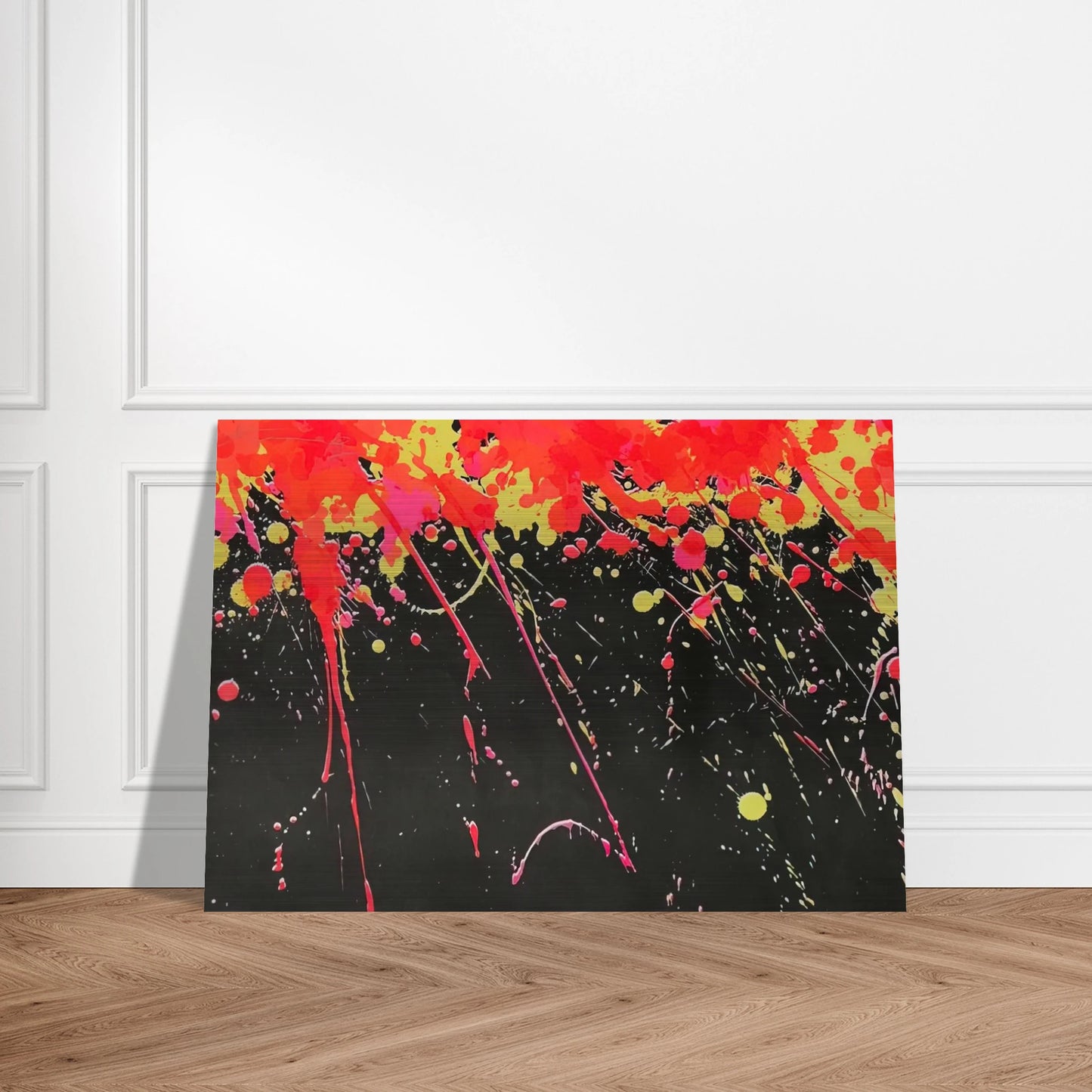 Fireworks - 1973 - Walasse Ting Brushed Aluminum Print - 70x100 cm / 28x40 inches | Walasse Ting Aluminum Print | Walasse Ting Prints