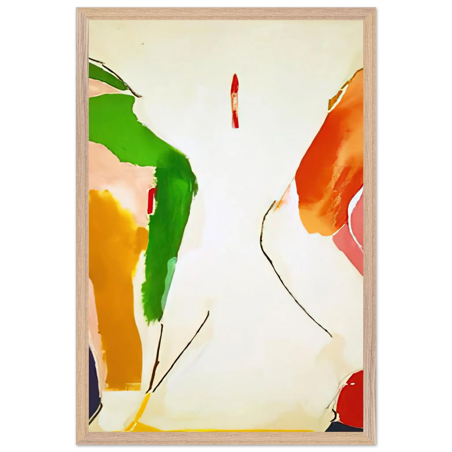 Helen Frankenthaler - Living Edge - 1973 Wall art - 30x45 cm / 12x18 Inches - Premium Wooden Framed Poster With Fine Art Paper - White frame