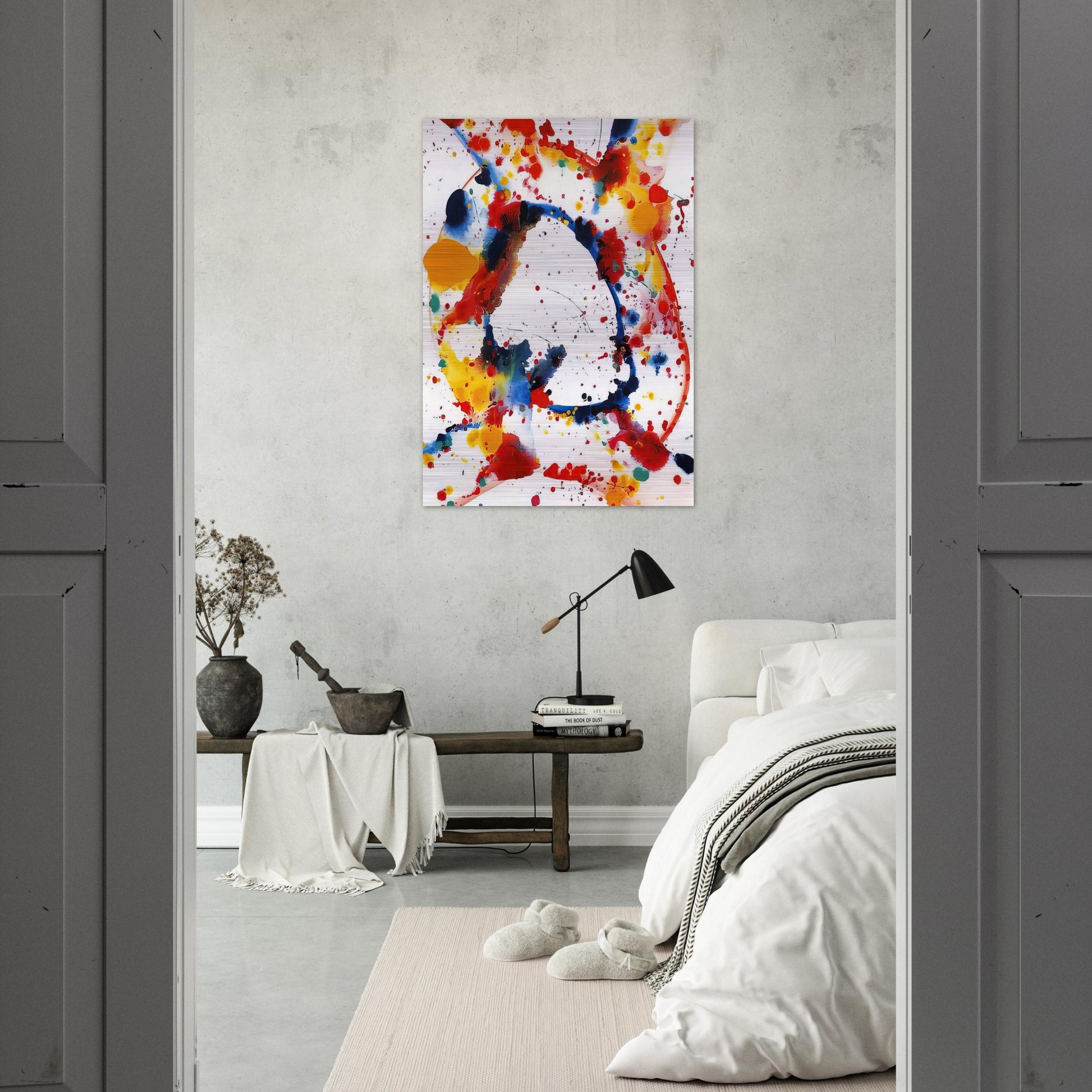 Untitled  Holy Hole  - Sam Francis Brushed Aluminum Print - 70x100 cm / 28x40 inches | Sam Francis Aluminum Print | Sam Francis Prints
