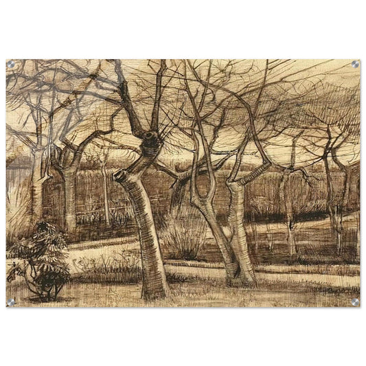 The Vicarage Garden - Vincent van Gogh Acrylic Print - 70x100 cm / 28x40″ inches