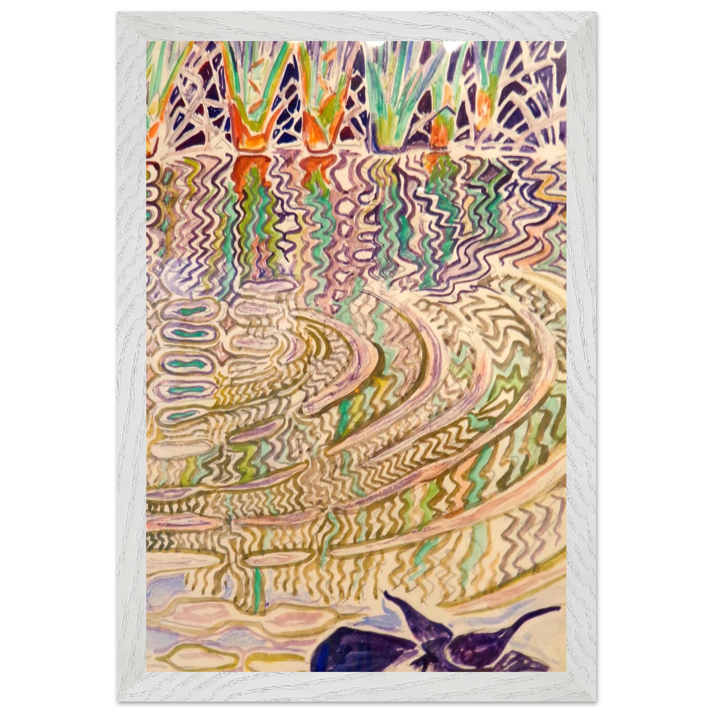 Walter Inglis Anderson - Walter Anderson Wall art - A1 (59.4 x 84.1  cm) - Premium Wooden Framed Poster With Fine Art Paper-canvas - White frame