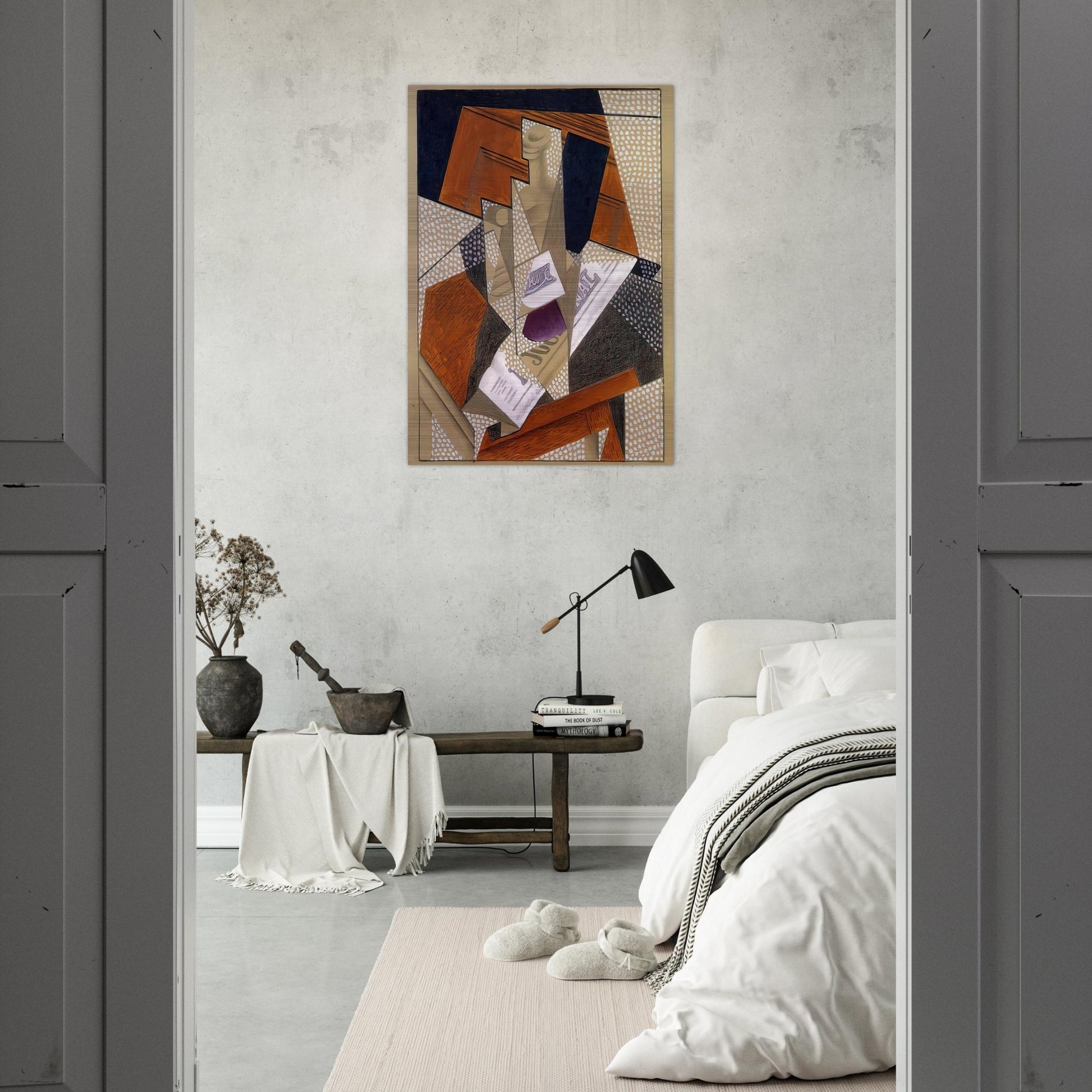 BOTTLE - Juan Gris Brushed Aluminum Print - 70x100 cm / 28x40 inches | Juan Gris Aluminum Print | Juan Gris Prints