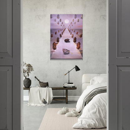 THE PATH OF ENIGMA - Salvador Dali Brushed Aluminum Print - 70x100 cm / 28x40 inches | Salvador Dali Aluminum Print | Salvador Dali Prints