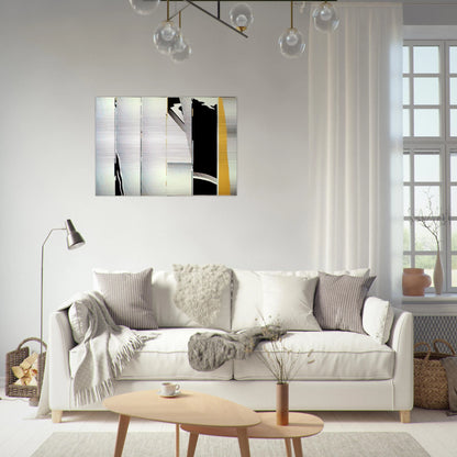 MIRROR SIX PANELS 1 1970 - Roy Lichtenstein Brushed Aluminum Print - 70x100 cm / 28x40 inches | Roy Lichtenstein Aluminum Print | Roy Lichtenstein Prints
