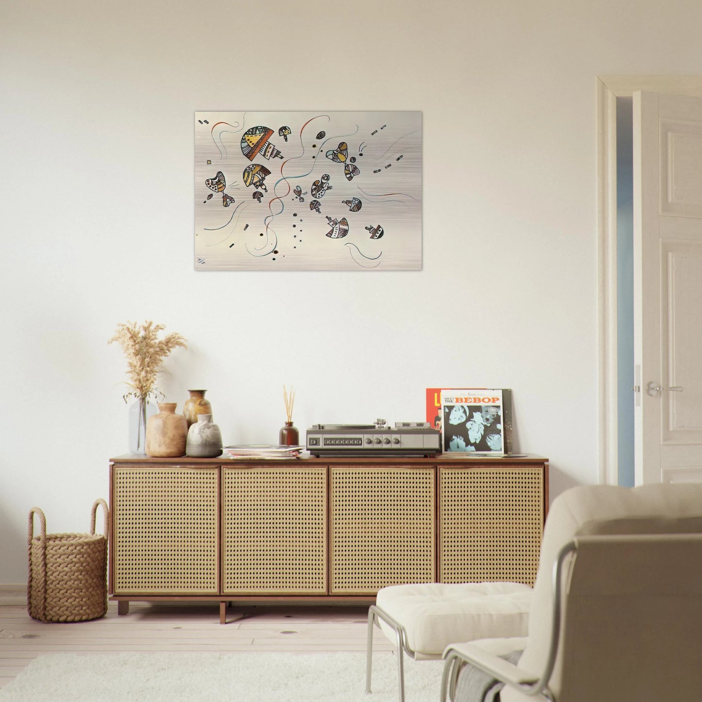 LAST WATERCOLOUR 1944 - Wassily Kandinsky Brushed Aluminum Print - 70x100 cm / 28x40 inches | Wassily Kandinsky Aluminum Print | Wassily Kandinsky Prints