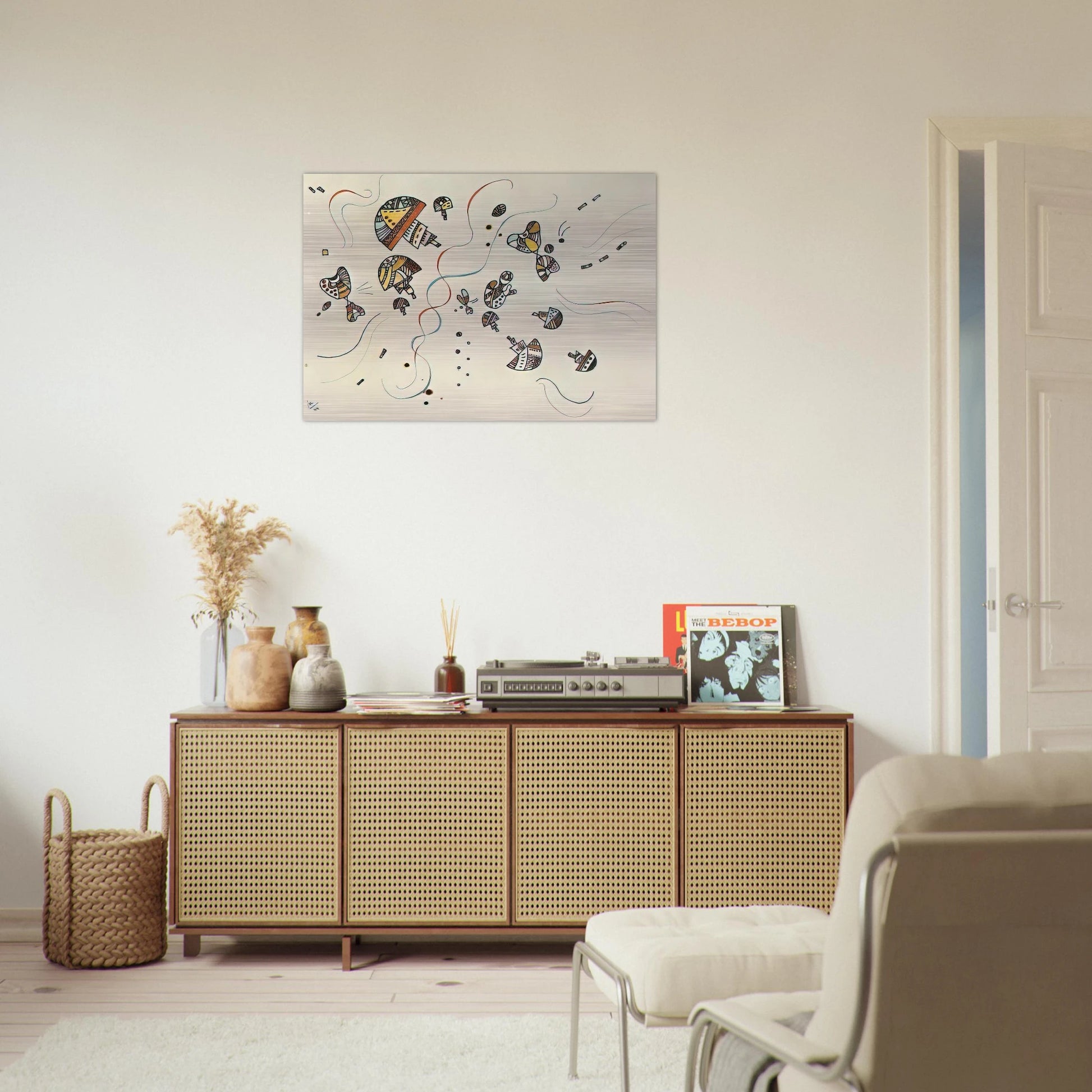 LAST WATERCOLOUR 1944 - Wassily Kandinsky Brushed Aluminum Print - 70x100 cm / 28x40 inches | Wassily Kandinsky Aluminum Print | Wassily Kandinsky Prints