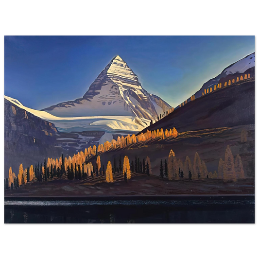 Rockwell Kent - Mount Assiniboine. Canadian Rockies  75x100 cm / 30x40inches Fine Art Poster