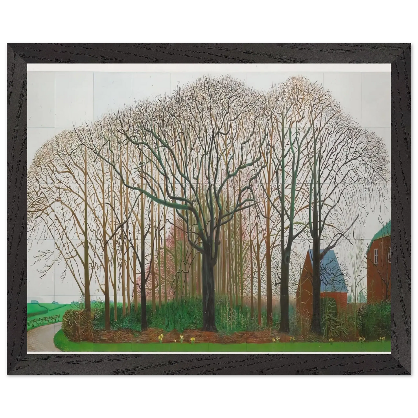 David Hockney - David Hockney Wall art - 70x100 cm / 28x40 Inches - Premium Wooden Framed Poster With Fine Art Paper - Wood frame