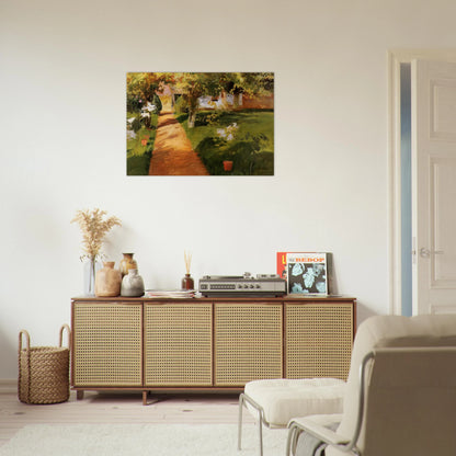 Millet's Garden - John Singer Sargent Brushed Aluminum Print - 70x100 cm / 28x40 inches | John Singer Sargent Aluminum Print | John Singer Sargent Prints