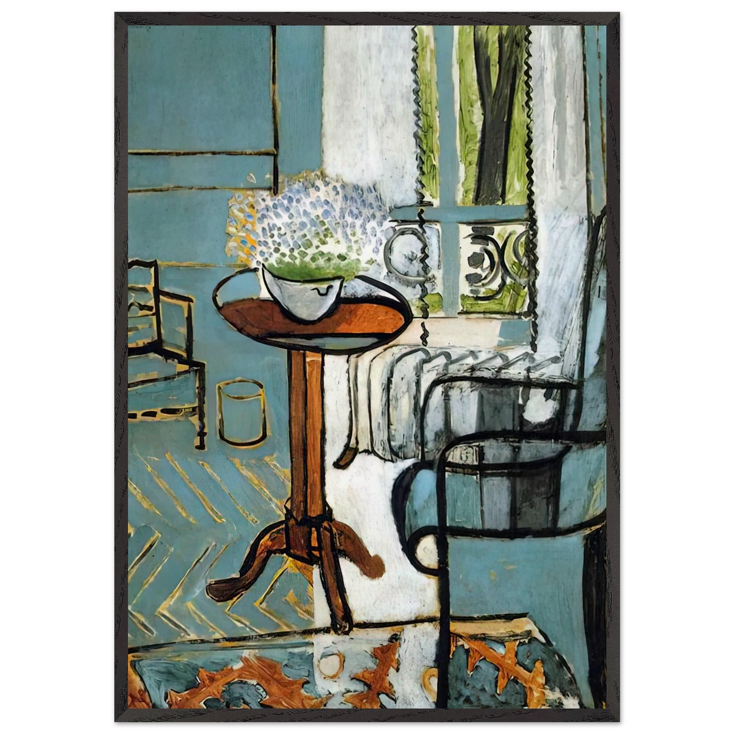 THE WINDOW 1916 - Henri Matisse 70x100 cm / 28x40 inches Framed Art Print – Black Wooden Frame