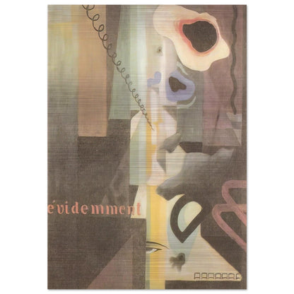 Composizione Paesaggio Dada n. 3 o n. 2 - 1921 - Julius Evola Brushed Aluminum Print - 70x100 cm / 28x40 inches | Julius Evola Aluminum Print | Julius Evola Prints