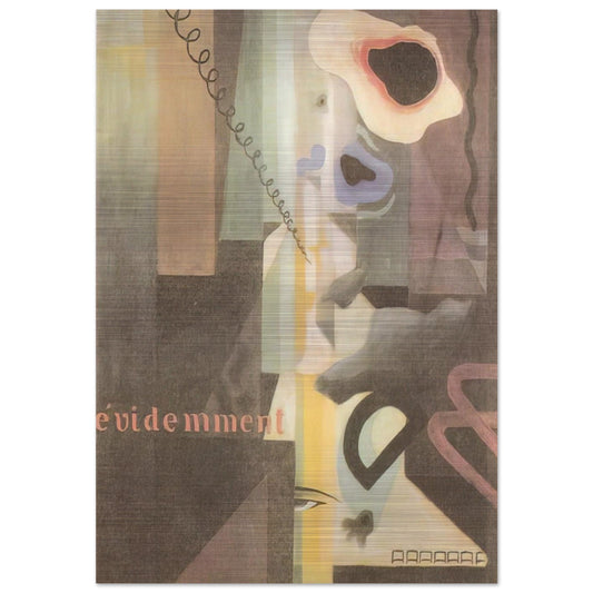 Composizione Paesaggio Dada n. 3 o n. 2 - 1921 - Julius Evola Brushed Aluminum Print - 70x100 cm / 28x40 inches | Julius Evola Aluminum Print | Julius Evola Prints