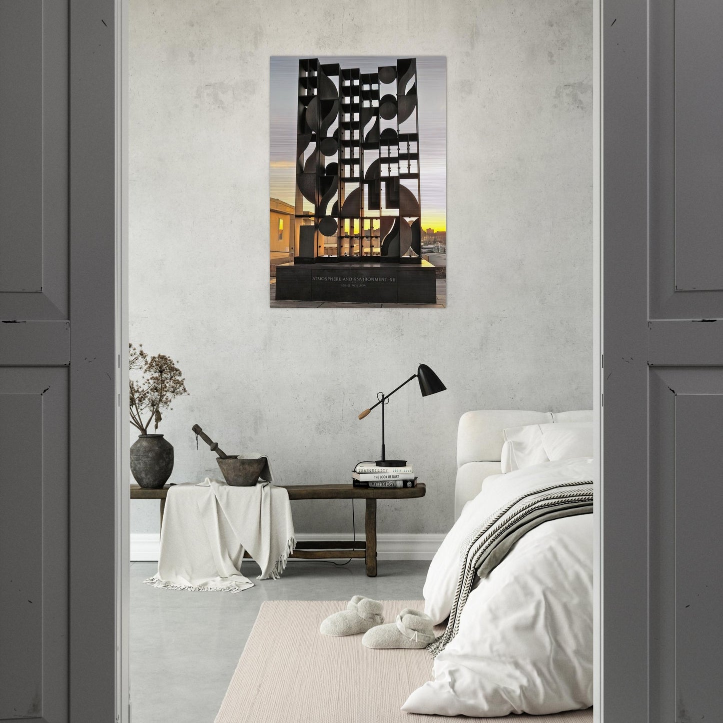 ATMOSHERE AND ENVIRONMENT XII 1970 - Louise Nevelson Brushed Aluminum Print - 70x100 cm / 28x40 inches | Louise Nevelson Aluminum Print | Louise Nevelson Prints