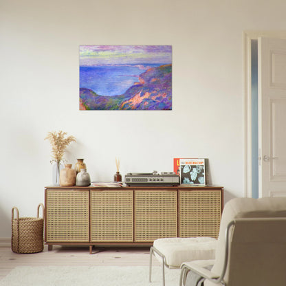 Cliff near Dieppe 2 - claude monet Brushed Aluminum Print - 70x100 cm / 28x40 inches | claude monet Aluminum Print | claude monet Prints