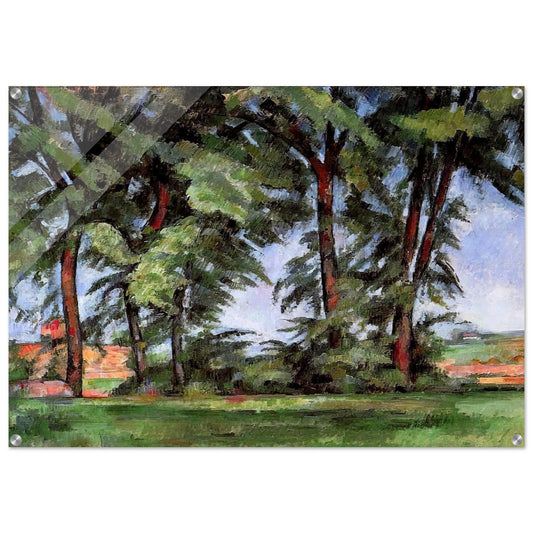 Tall Trees at the Jas de Bouffan - Paul Cézanne Acrylic Print - 70x100 cm / 28x40″ inches