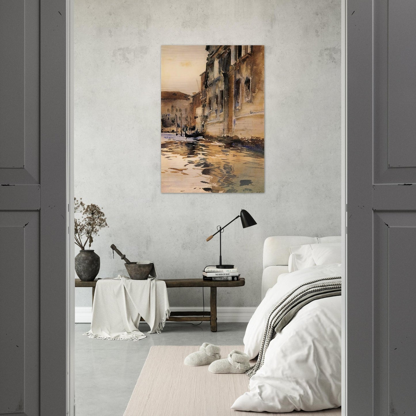 Venetian Canal, Palazzo Corner - John Singer Sargent Brushed Aluminum Print - 70x100 cm / 28x40 inches | John Singer Sargent Aluminum Print | John Singer Sargent Prints
