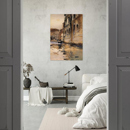 Venetian Canal, Palazzo Corner - John Singer Sargent Brushed Aluminum Print - 70x100 cm / 28x40 inches | John Singer Sargent Aluminum Print | John Singer Sargent Prints