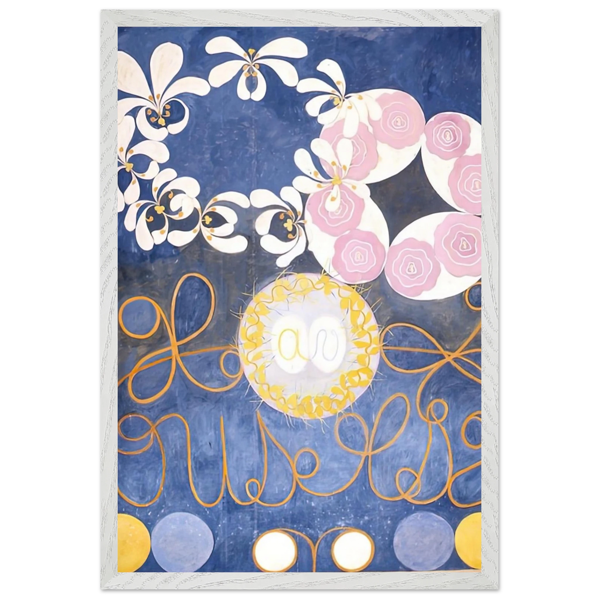 Hilma af Klint - THE TEN LARGEST 1907 Wall art - 30x45 cm / 12x18 inches - Premium Wooden Framed Poster With Fine Art Paper - Wood frame