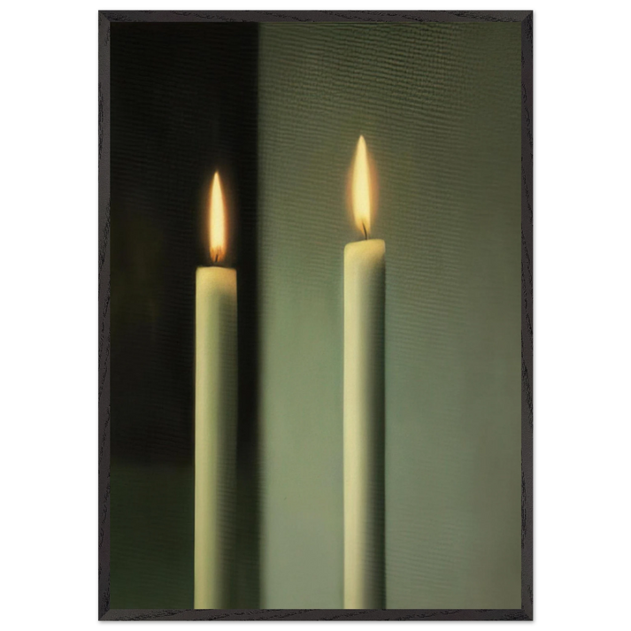CANDLES - Gerhard Richter 70x100 cm / 28x40 inches Framed Art Print – Black Wooden Frame