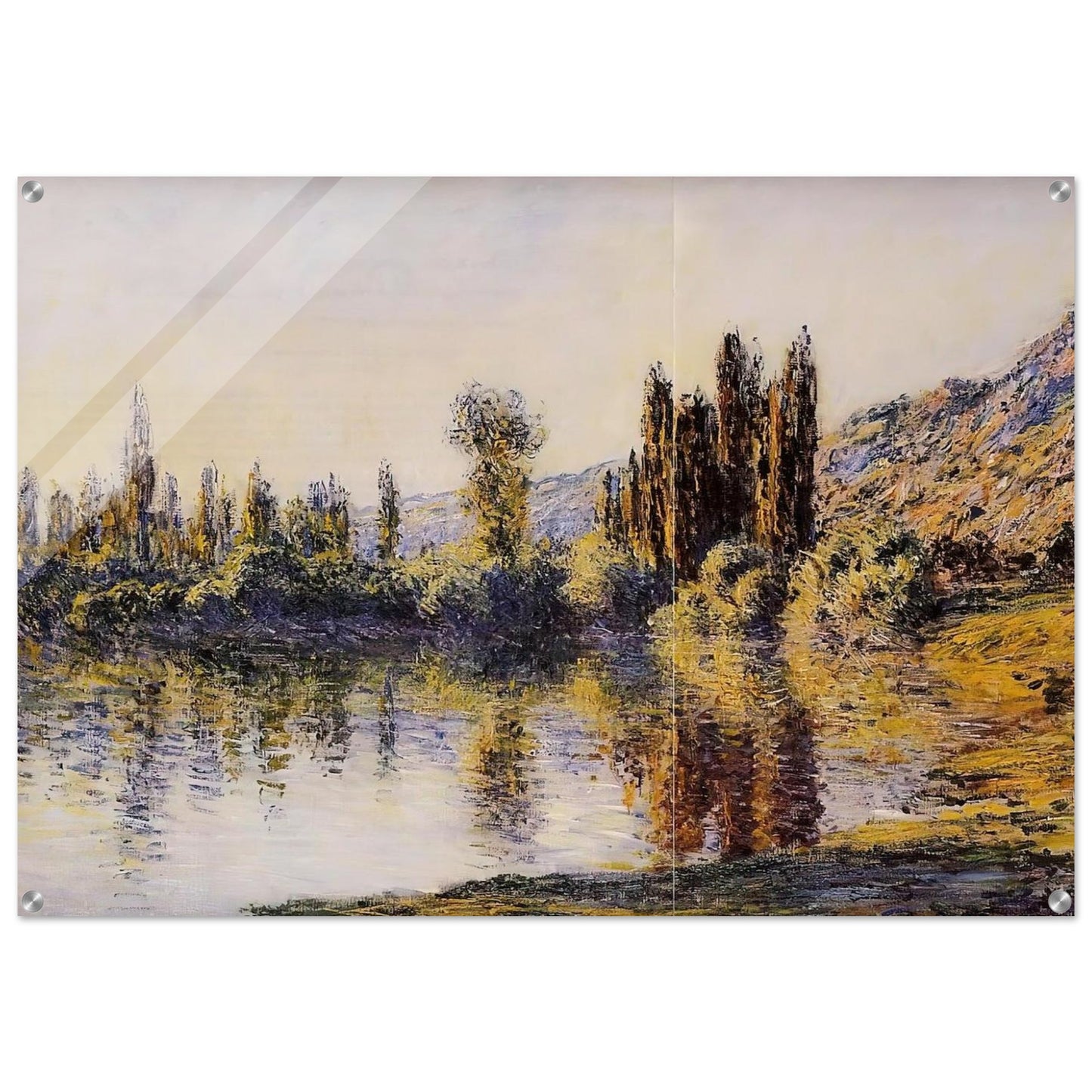 The Seine at Vetheuil - claude monet Acrylic Print - 70x100 cm / 28x40″ inches