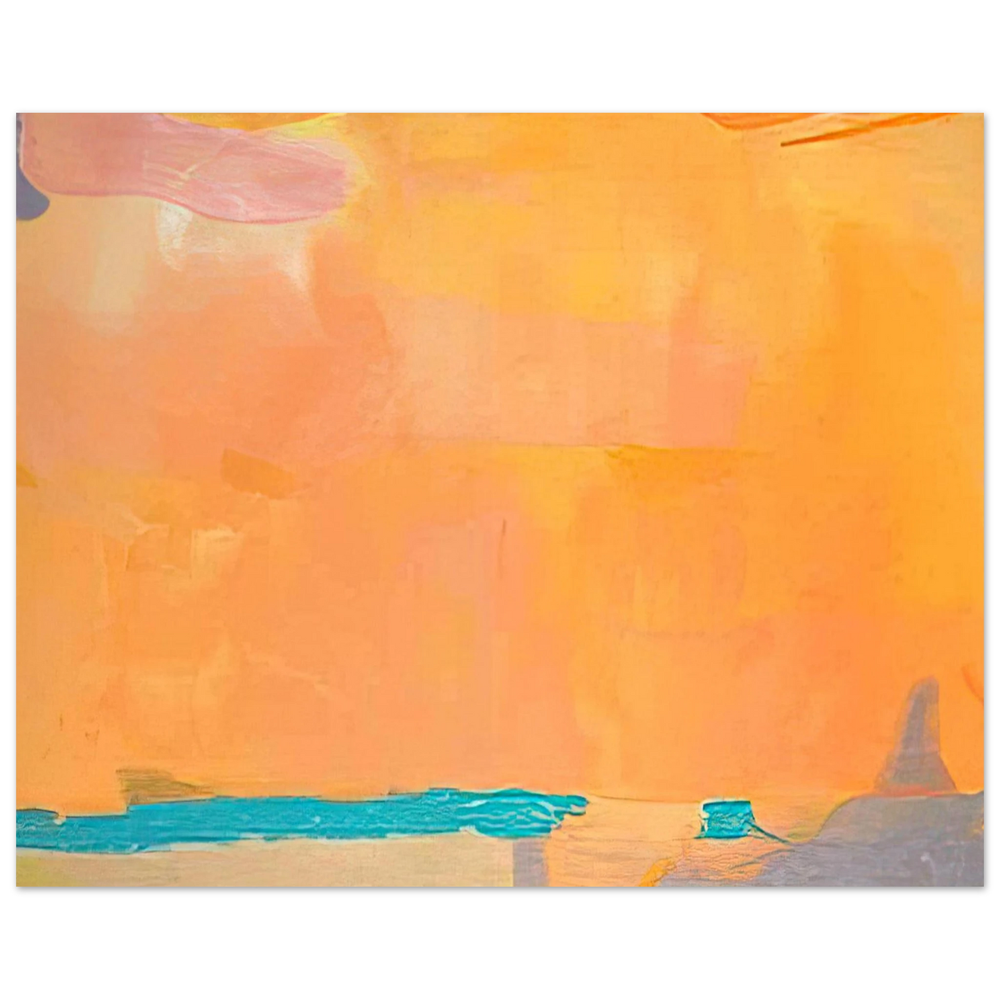 Helen Frankenthaler - Royal Fireworks - 1975 Wall art - 70x100 cm / 28x40 inches - Premium Wooden Framed Poster With Fine Art Paper-canvas - Black frame