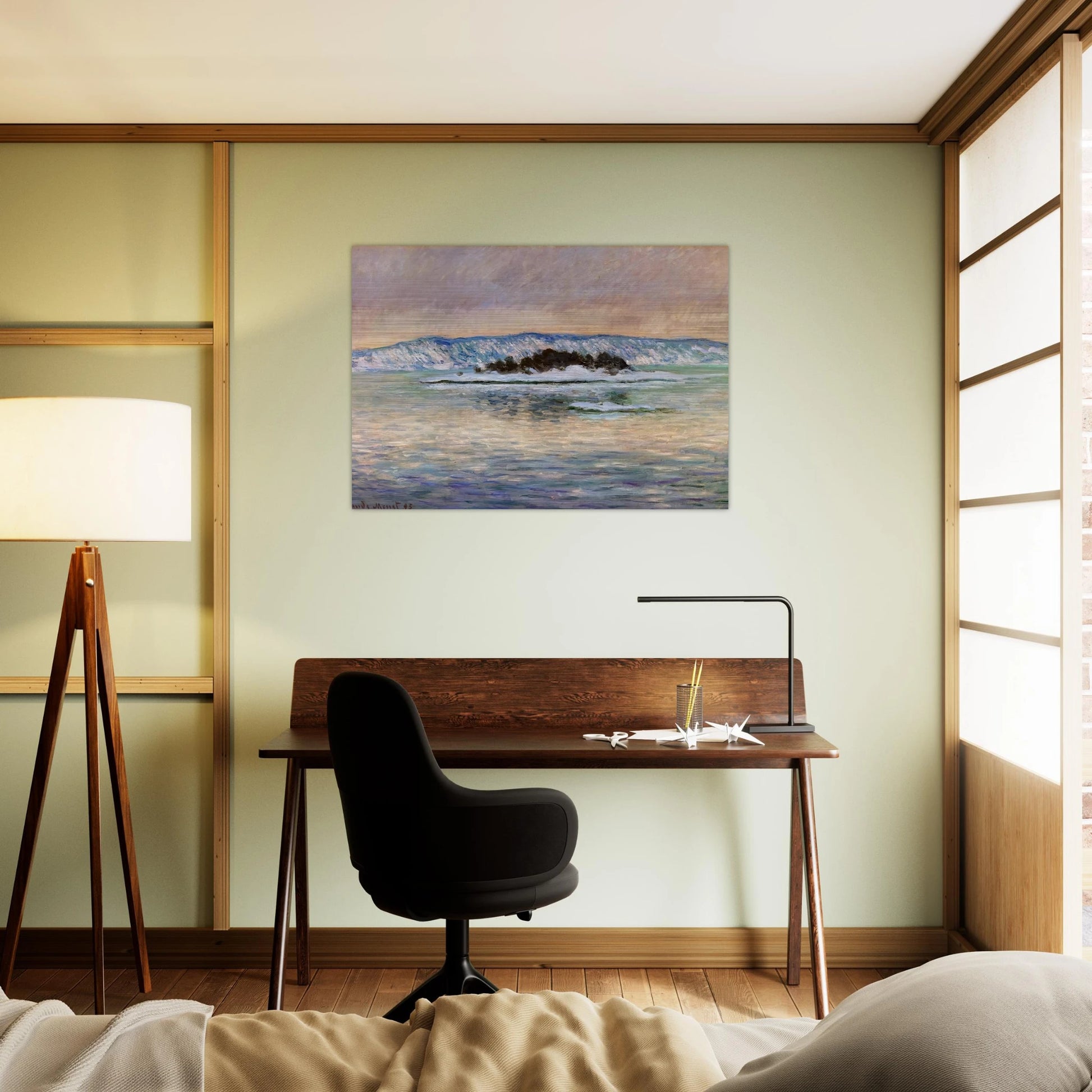 The Fjord, near Christiania - claude monet Brushed Aluminum Print - 70x100 cm / 28x40 inches | claude monet Aluminum Print | claude monet Prints