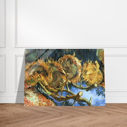 Still Life with Four Sunflowers - Vincent van Gogh Acrylic Print - 70x100 cm / 28x40″ inches