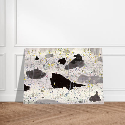 Blossom Out - 1986 - Wu Guanzhong Brushed Aluminum Print - 70x100 cm / 28x40 inches | Wu Guanzhong Aluminum Print | Wu Guanzhong Prints