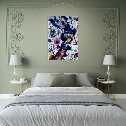 Untitled from Michel Waldberg s Posmes dans le ciel - Sam Francis Brushed Aluminum Print - 70x100 cm / 28x40 inches | Sam Francis Aluminum Print | Sam Francis Prints