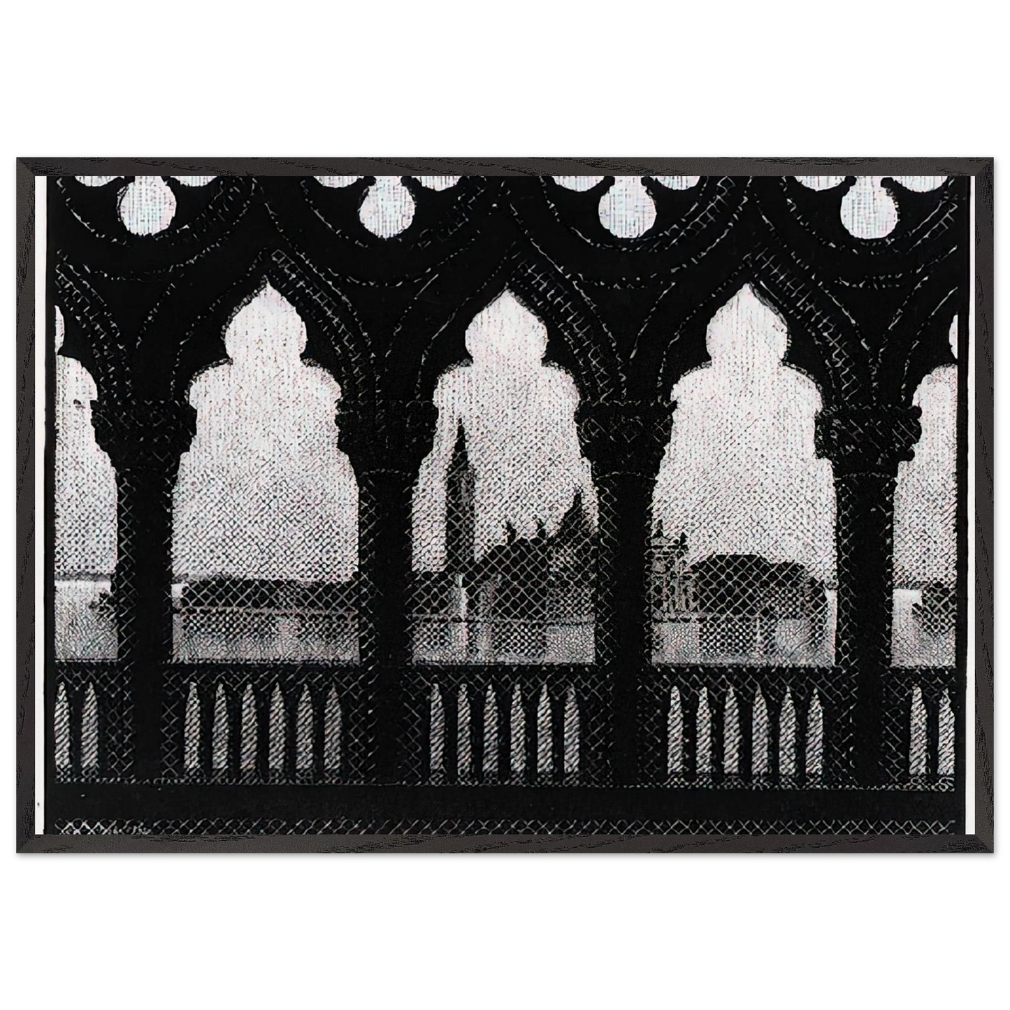 VENICE OCTOBER 1936 1936 - MC Escher 70x100 cm / 28x40 inches Framed Art Print – Black Wooden Frame | Maurits Cornelis Escher Prints