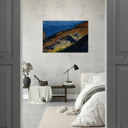 Rocks and Shore - Edward Hopper Brushed Aluminum Print - 70x100 cm / 28x40 inches | Edward Hopper Aluminum Print | Edward Hopper Prints