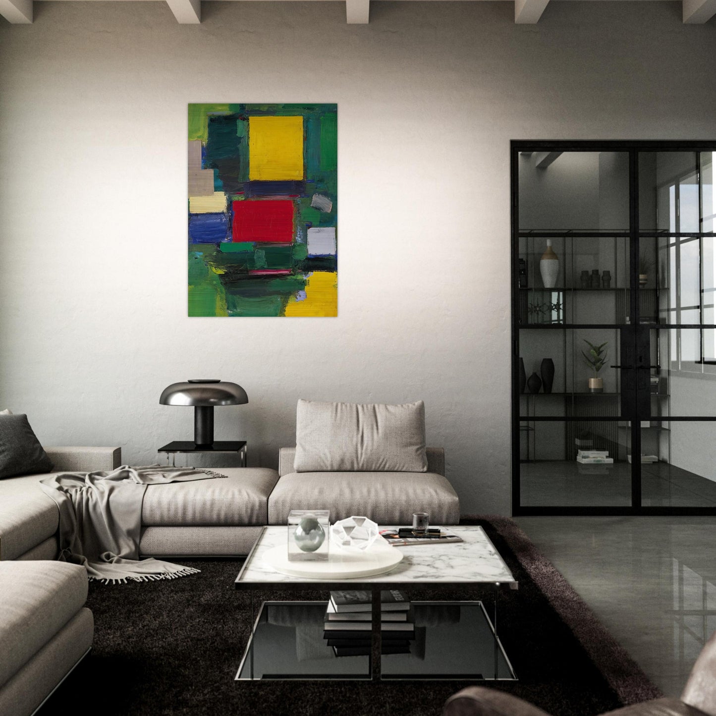 The Gate - Hans Hofmann Brushed Aluminum Print - 70x100 cm / 28x40 inches | Hans Hofmann Aluminum Print | Hans Hofmann Prints