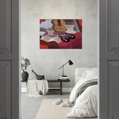 TABLE OVERLOOKING THE SEA 1925 - Juan Gris Brushed Aluminum Print - 70x100 cm / 28x40 inches | Juan Gris Aluminum Print | Juan Gris Prints