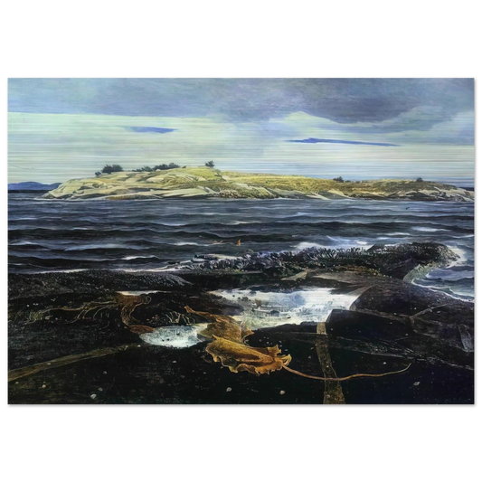 LITTLE CALDWELLS ISLAND - Andrew Wyeth Brushed Aluminum Print - 70x100 cm / 28x40 inches | Andrew Wyeth Aluminum Print | Andrew Wyeth Prints