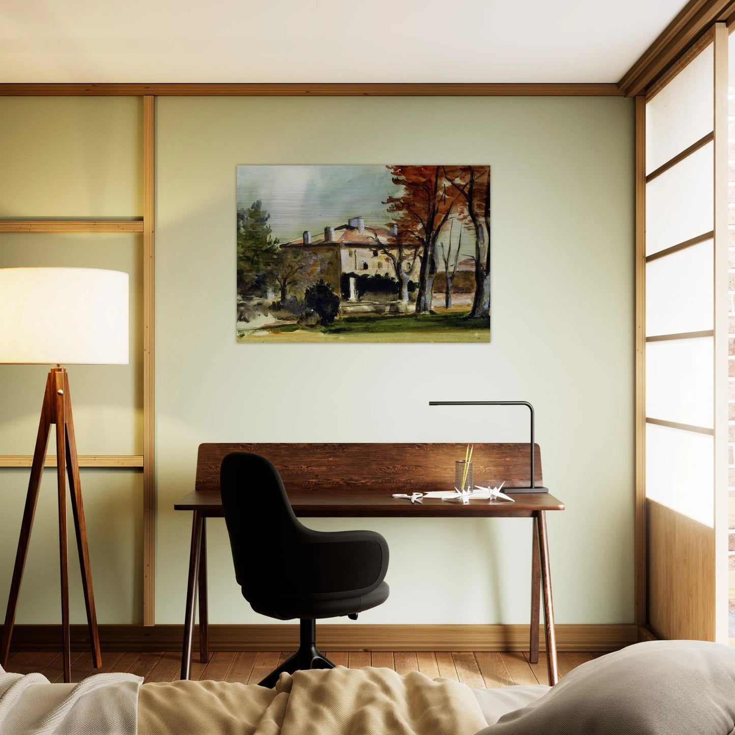 The Manor House at Jas de Bouffan - Paul Cézanne Brushed Aluminum Print - 70x100 cm / 28x40 inches | Paul Cézanne Aluminum Print | Paul Cézanne Prints